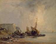 Bonington Richard Parkes Boats near Shore of Normandy  - Hermitage